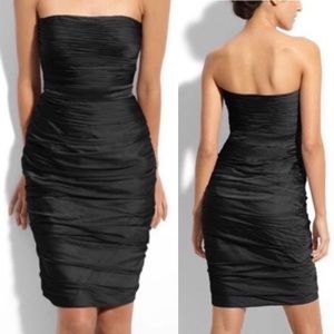 ML MONIQUE LHUILLIER BRIDESMAID 
Strapless Dress Wedding Black Size 2